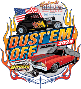 Logo for the 5th Annual Dust 'Em Off car event in 2025.