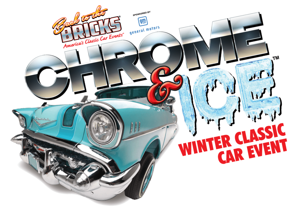 Classic car event promotional graphic.