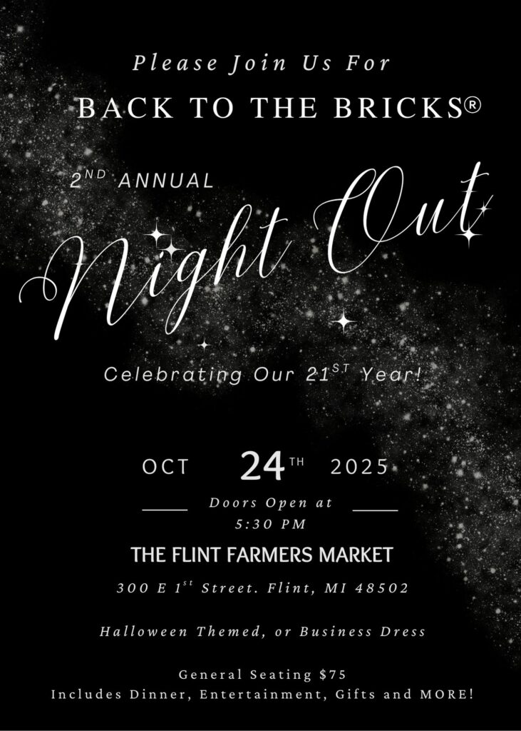 Elegant flyer for an annual night event on October 24, 2025.
