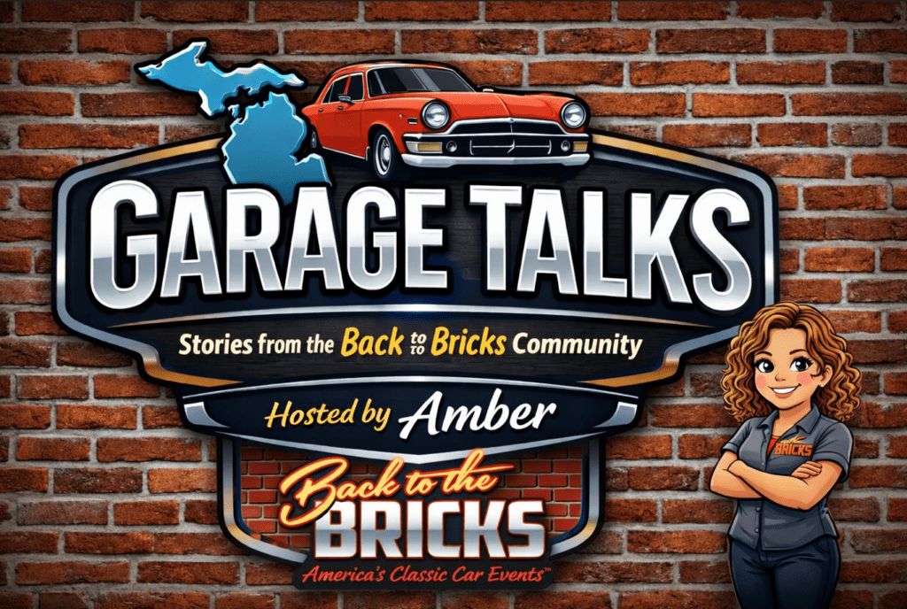 Garage Talks logo with cartoon host Amber.