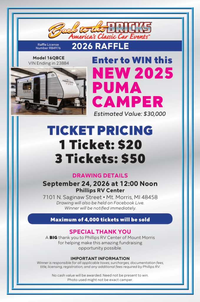 Raffle flyer for 2025 Puma camper.